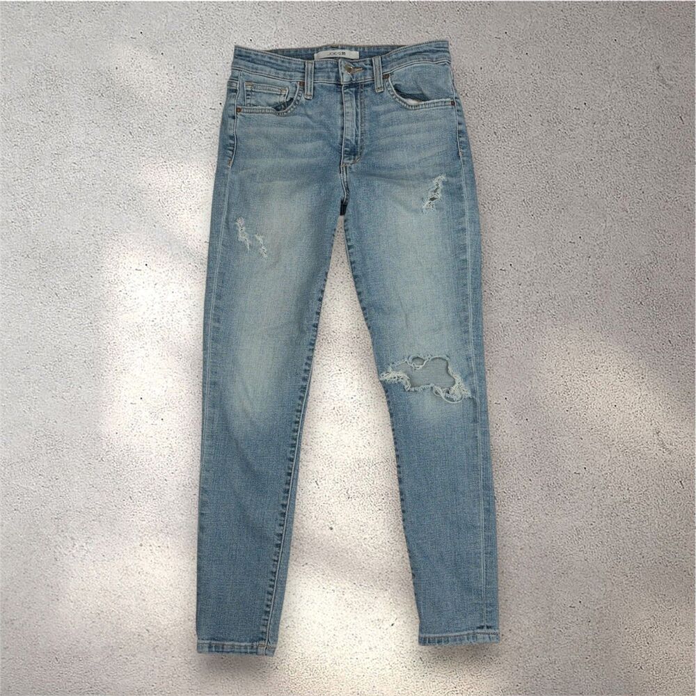 Joe's Jeans High Rise Skinny Ankle Distressed Jeans Women's 27 Light Wash